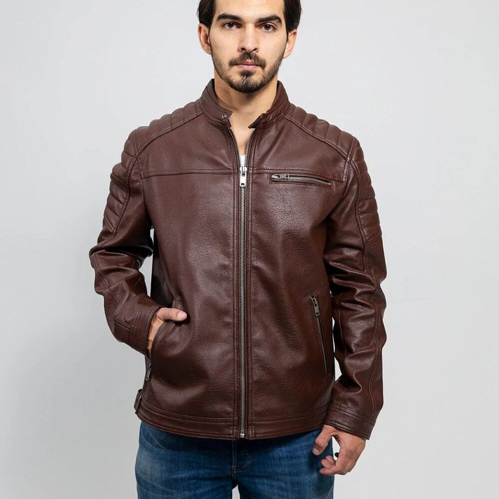 Men's Vegan Faux Leather Jacket